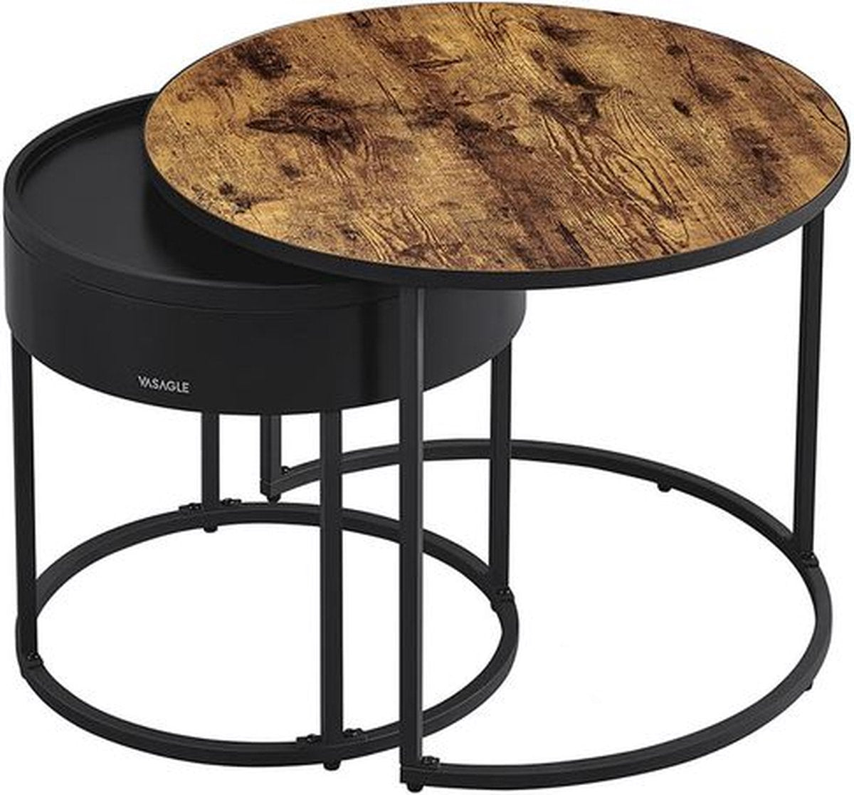 Round coffee table set